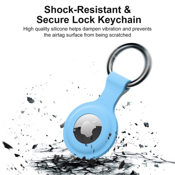 Silicone Airtag Protective Holder Keychain Cases Compatible with Apple Airtag - Picture 6 of 11